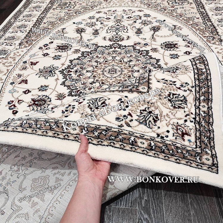 Турецкий Ковер Медальон дизайн 70 Бежевый